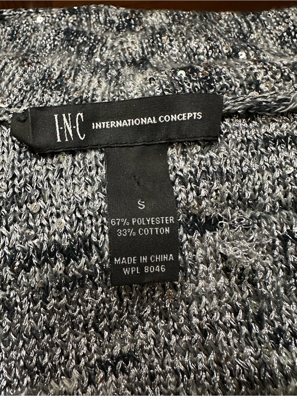 INC Sequin Cardigan with Ruffle - Picture 6 of 6